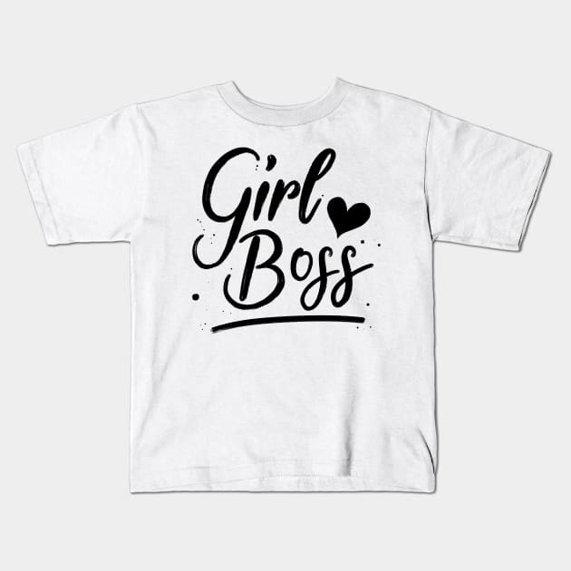 Girl Boss Kids T-Shirt by CalliLetters